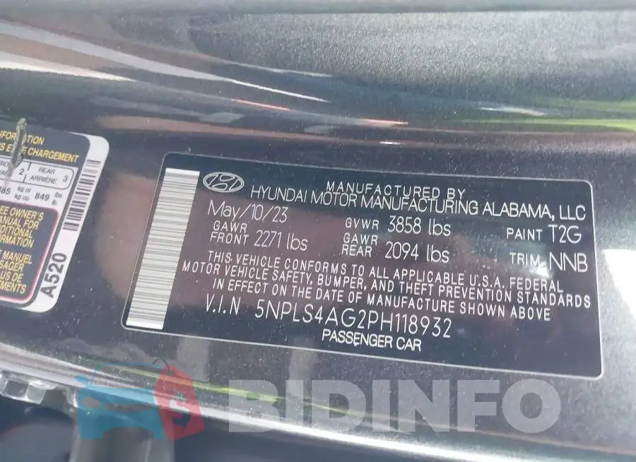 5NPLS4AG2PH118932 Photo# 9