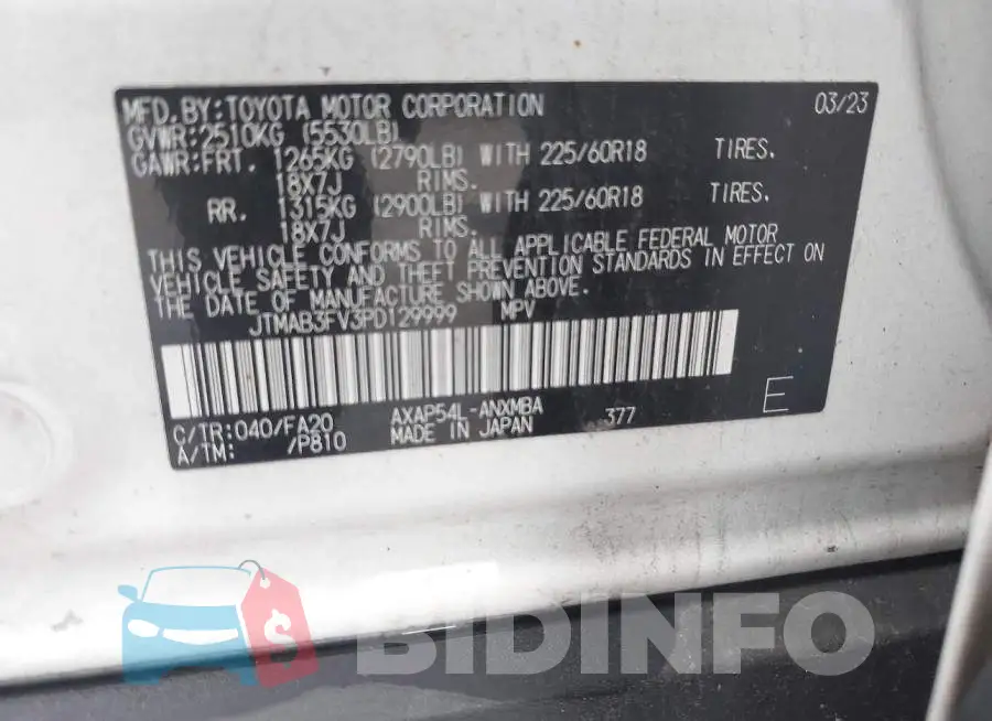 JTMAB3FV3PD129999 Photo# 9