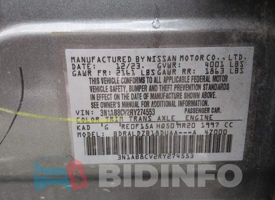 3N1AB8CV2RY274553 Photo# 9