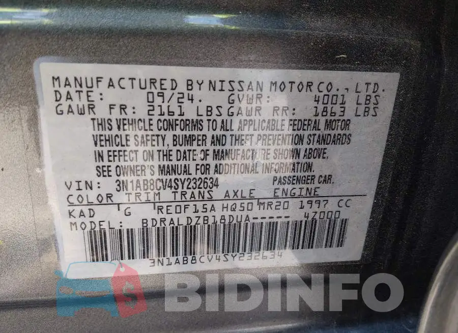 3N1AB8CV4SY232634 Photo# 9