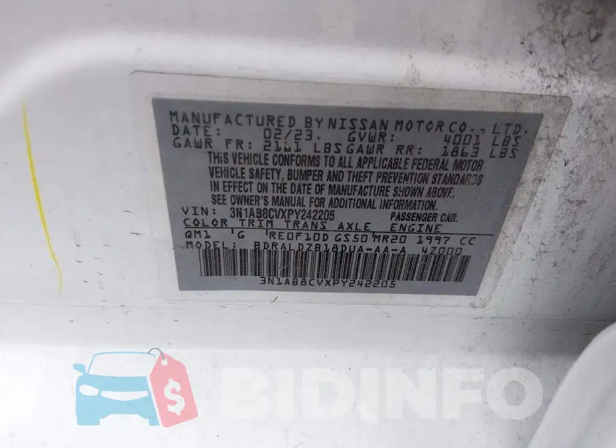 3N1AB8CVXPY242205 Photo# 9