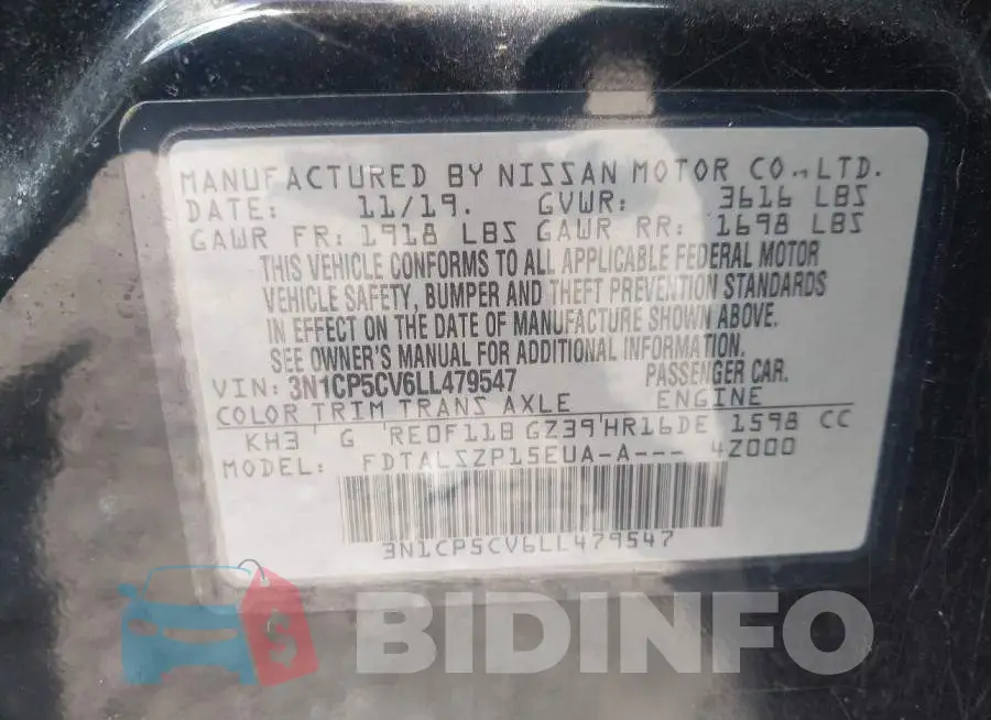 3N1CP5CV6LL479547 Photo# 9
