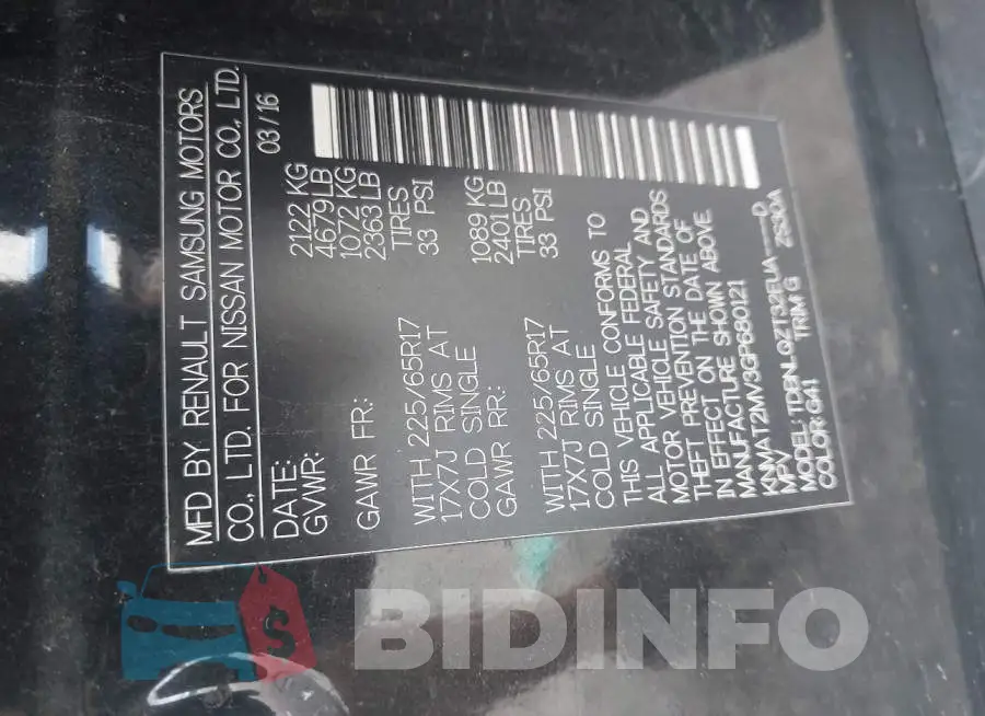 KNMAT2MV3GP680121 Photo# 9