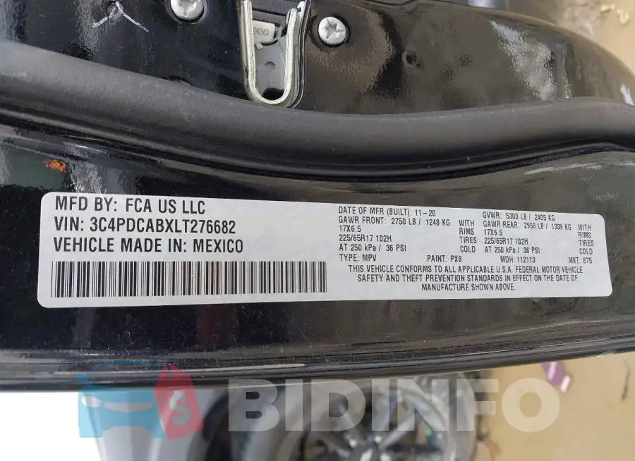 3C4PDCABXLT276682 Photo# 9