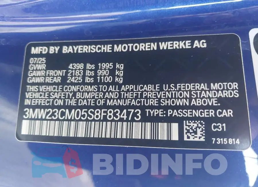 3MW23CM05S8F83473 Photo# 9