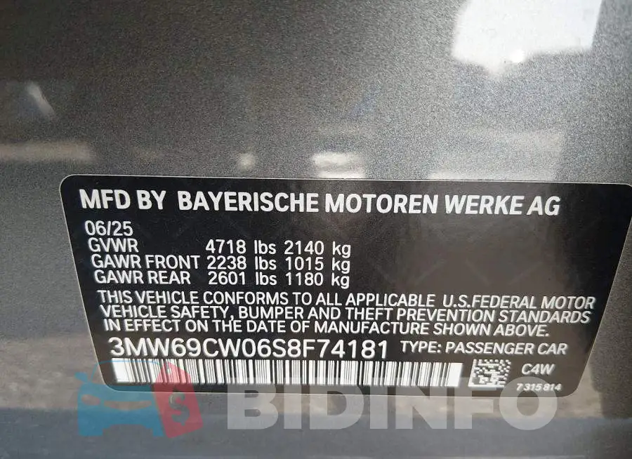 3MW69CW06S8F74181 Photo# 9