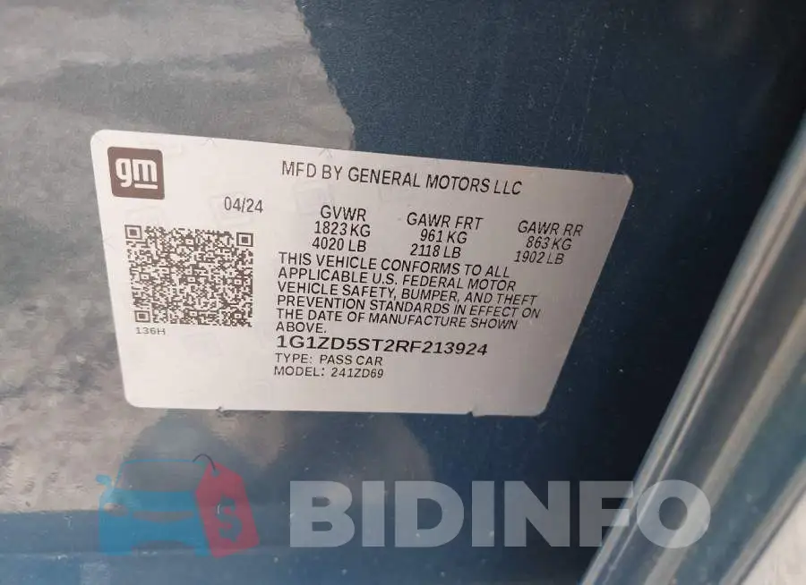 1G1ZD5ST2RF213924 Photo# 9