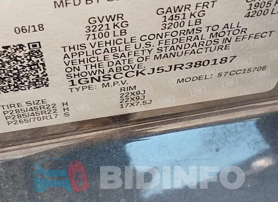 1GNSCCKJ5JR380187 Photo# 9