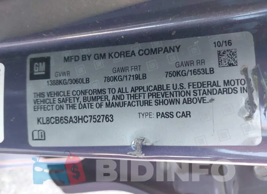 KL8CB6SA3HC752763 Photo# 9