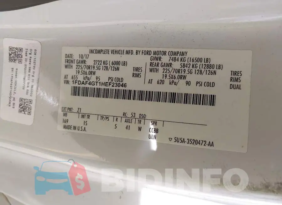 1FDAF4GT1HEF23046 Photo# 9