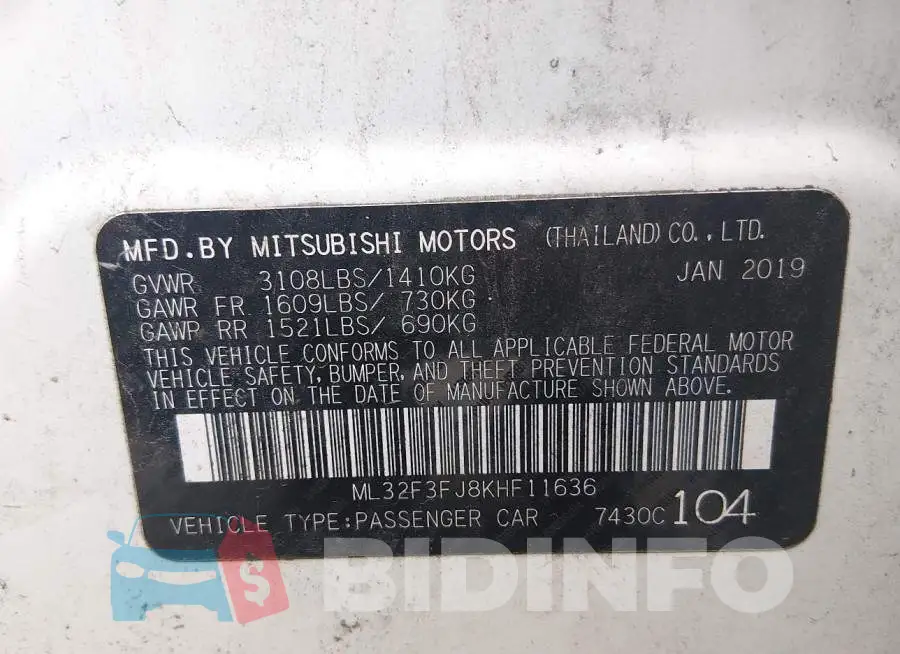 ML32F3FJ8KHF11636 Photo# 9
