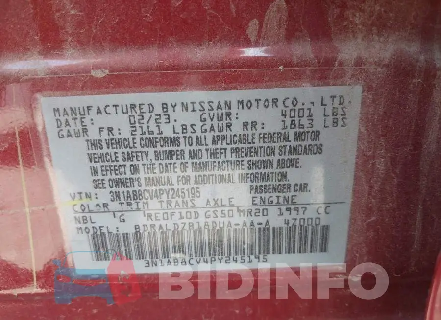 3N1AB8CV4PY245195 Photo# 9