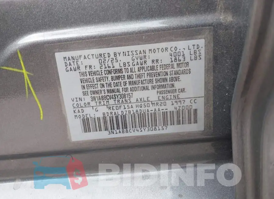 3N1AB8CV4SY308157 Photo# 8