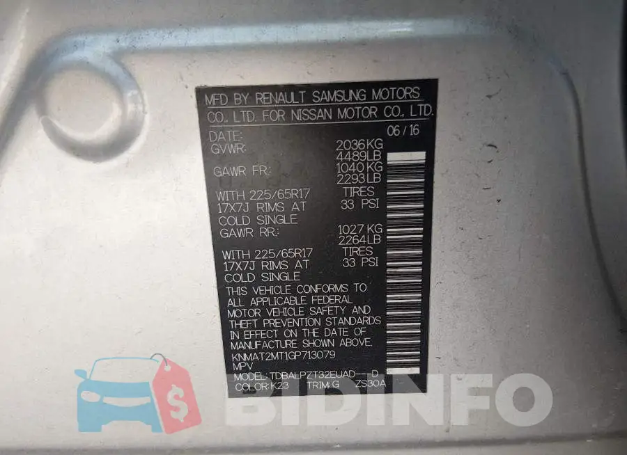 KNMAT2MT1GP713079 Photo# 9