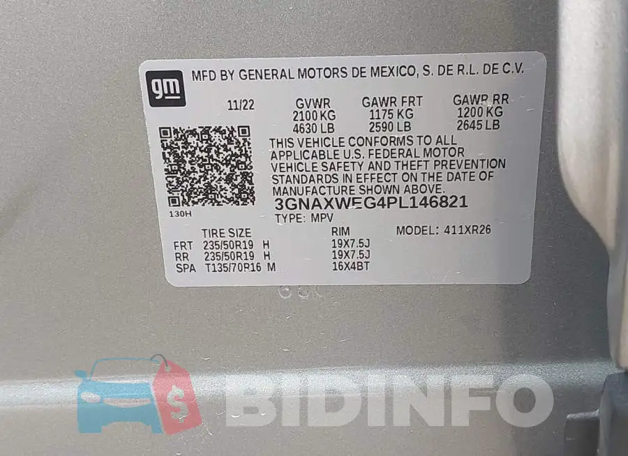 3GNAXWEG4PL146821 Photo# 17