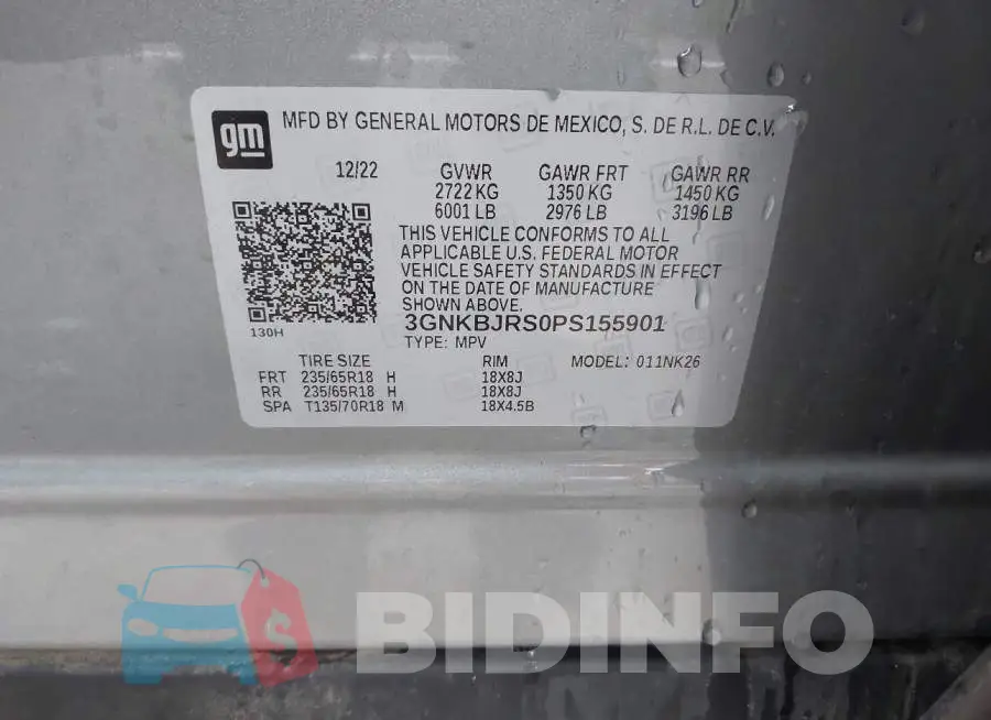 3GNKBJRSOPS155901 Photo# 9