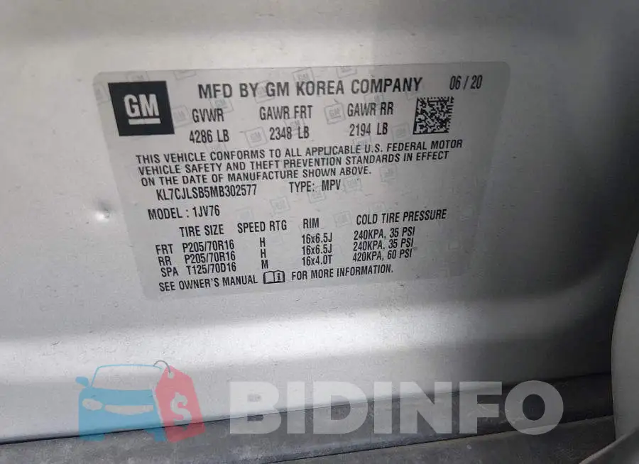 KL7CJLSB5MB302577 Photo# 9