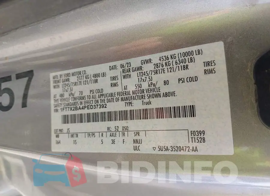 1FT7X2BA4PED37392 Photo# 9