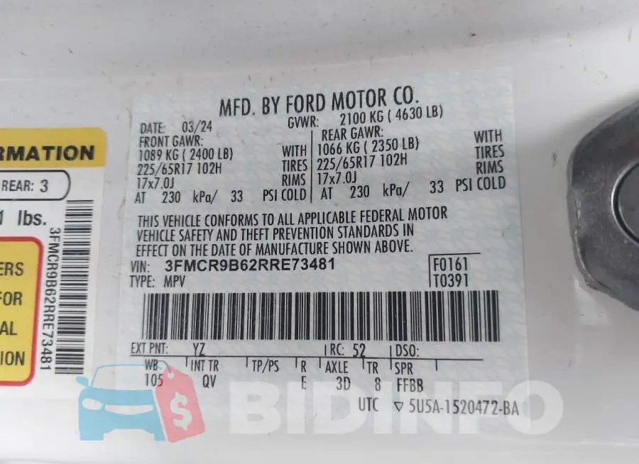 3FMCR9B62RRE73481 Photo# 9