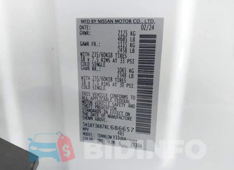 5N1BT3BB7RC686657 Photo# 9