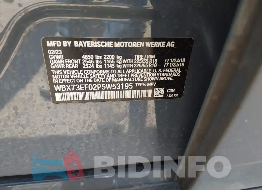 WBX73EF02P5W53195 Photo# 9