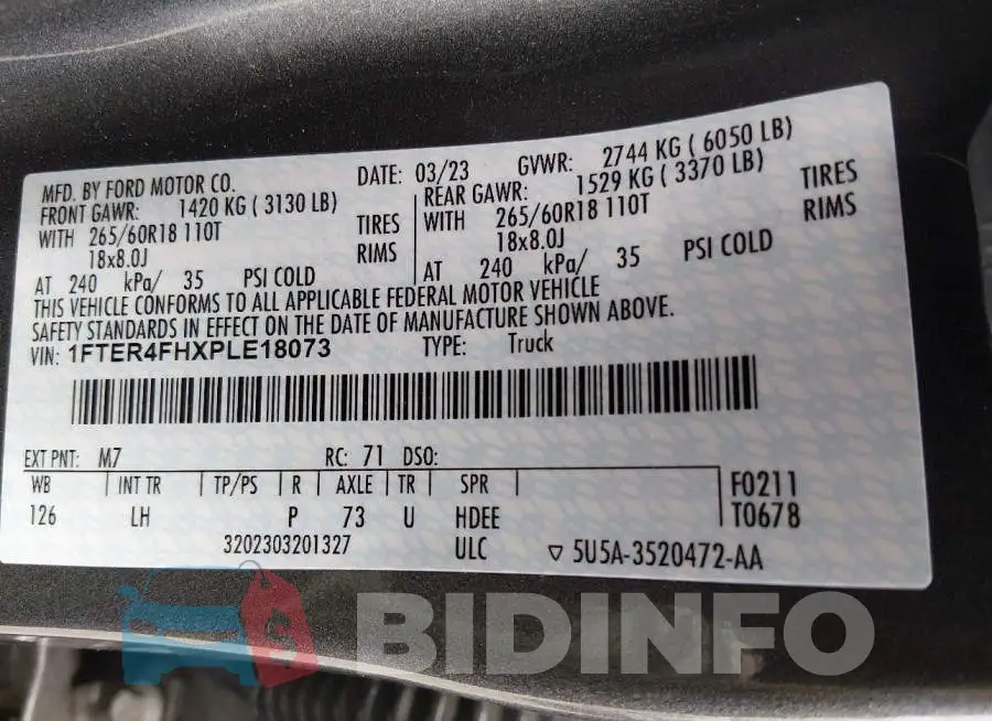 1FTER4FHXPLE18073 Photo# 9