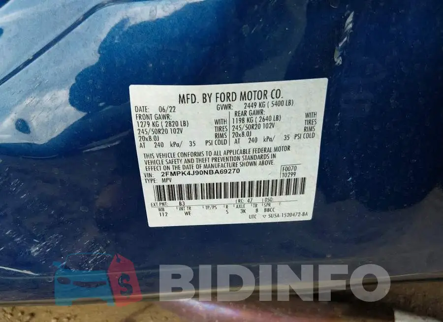 2FMPK4J90NBA69270 Photo# 8
