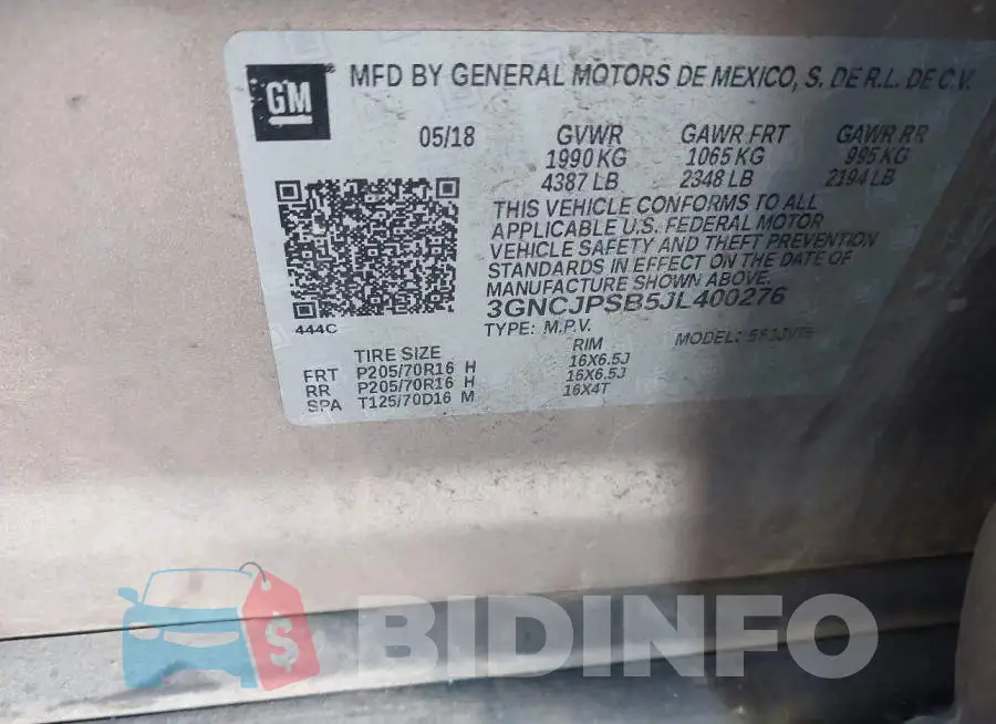 3GNCJPSB5JL400276 Photo# 9