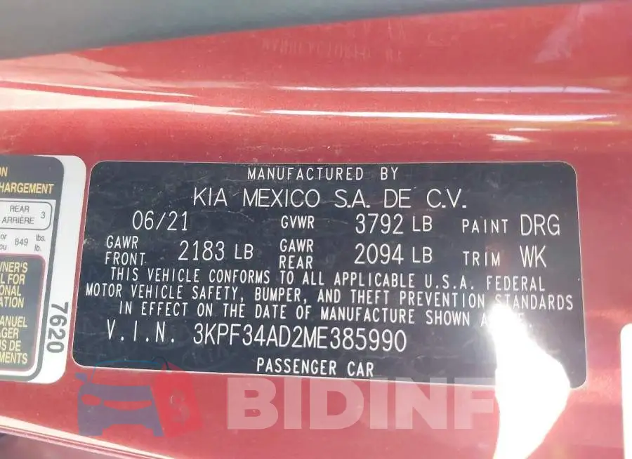 3KPF34AD2ME385990 Photo# 9