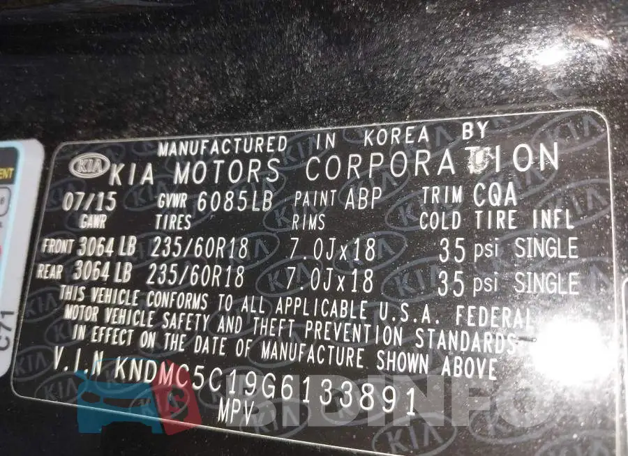KNDMC5C19G6133891 Photo# 9