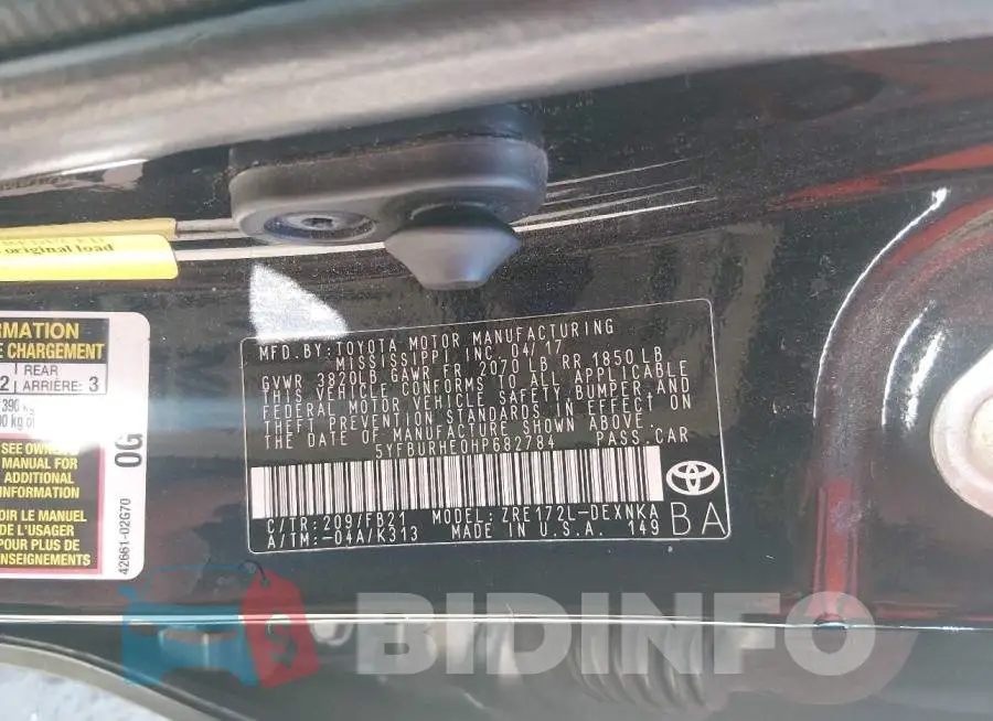 5YFBURHE0HP682784 Photo# 9