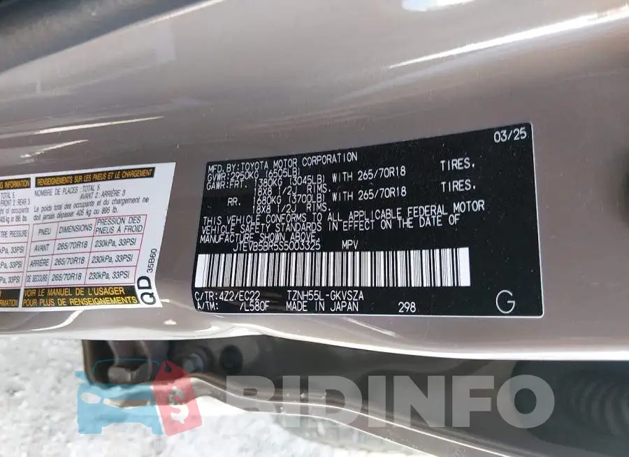 JTEVB5BR5S5003325 Photo# 9