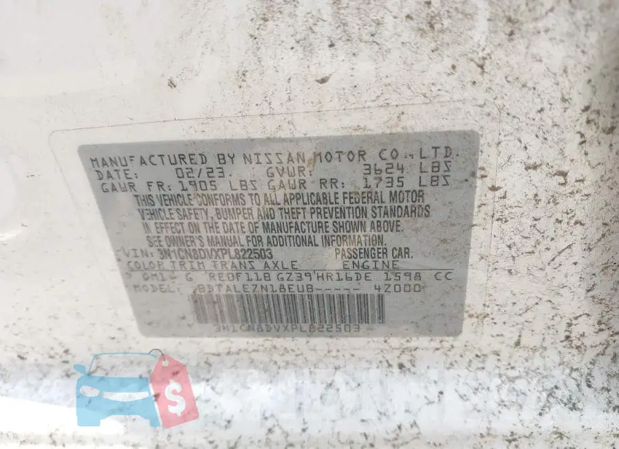3N1CN8DVXPL822503 Photo# 9