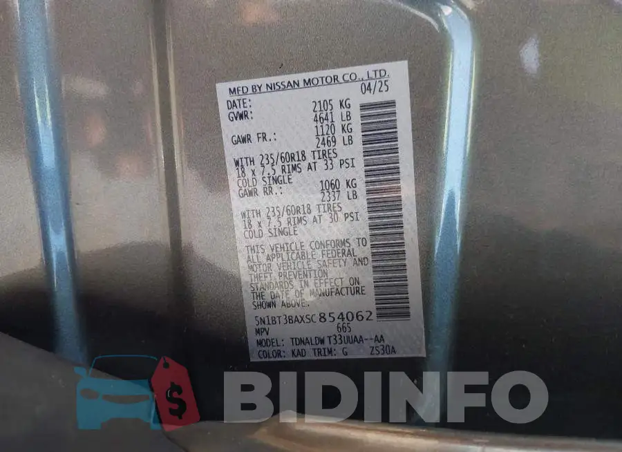 5N1BT3BAXSC854062 Photo# 9