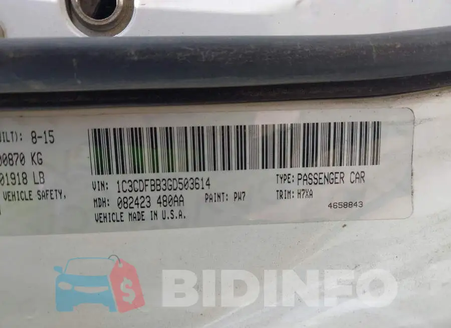 1C3CDFBB3GD503614 Photo# 9