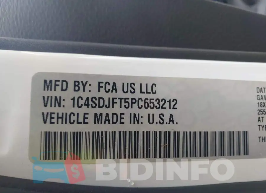 1C4SDJFT5PC653212 Photo# 9
