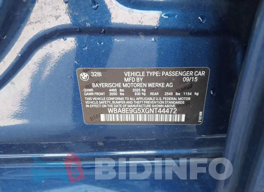 WBA8E9G5XGNT44472 Photo# 9