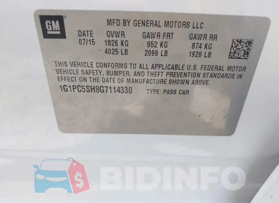 1G1PC5SH8G7114330 Photo# 9