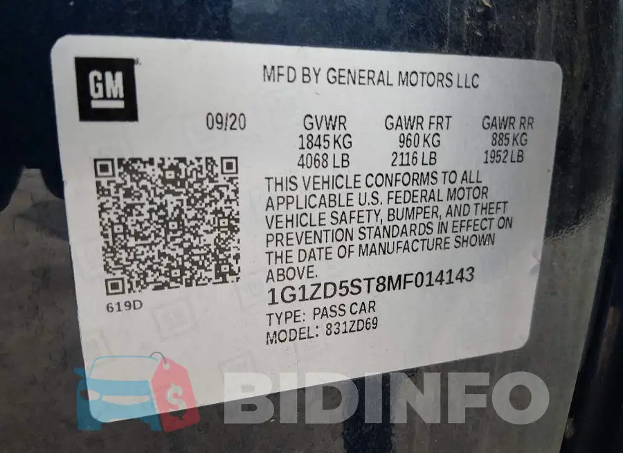 1G1ZD5ST8MF014143 Photo# 9