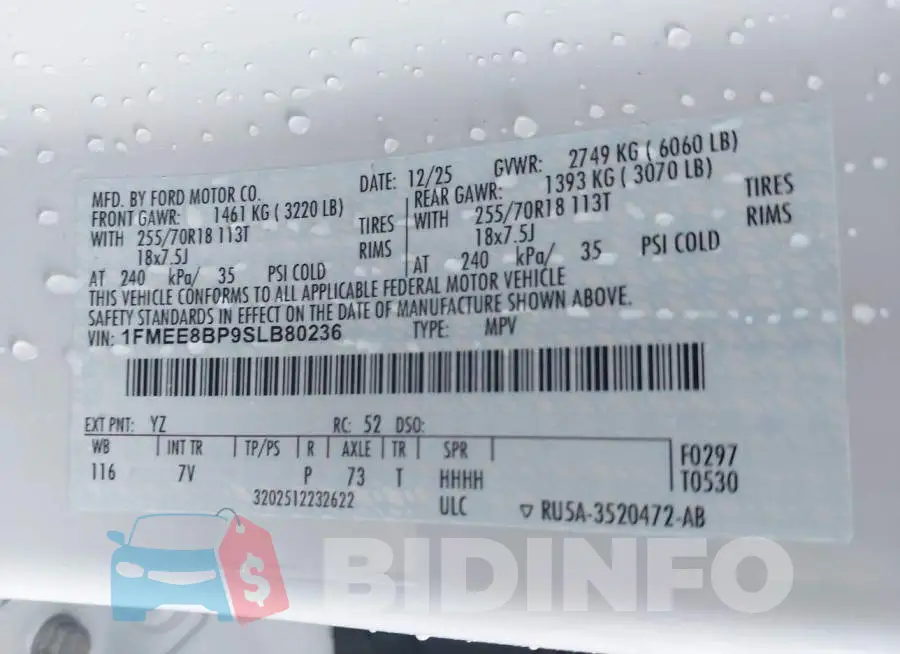 1FMEE8BP9SLB80236 Photo# 9