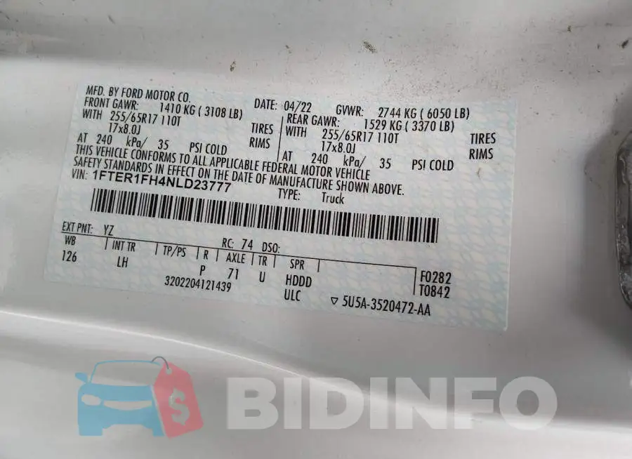1FTER1FH4NLD23777 Photo# 9