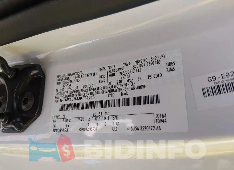 1FTMF1EB3JKF31313 Photo# 9