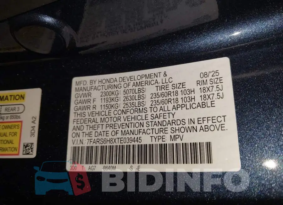 7FARS6H8XTE039445 Photo# 9
