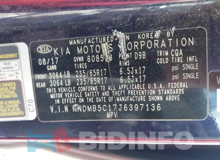 KNDMB5C17J6397136 Photo# 9