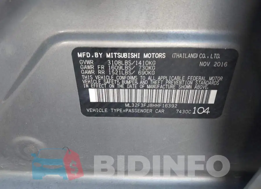 ML32F3FJ8HHF16392 Photo# 9