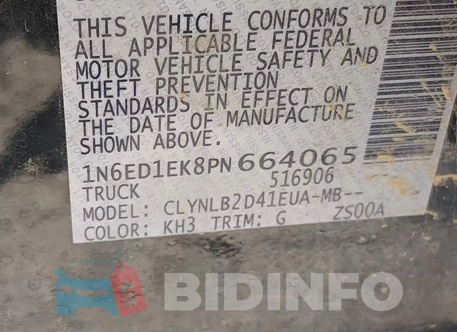 1N6ED1EK8PN664065 Photo# 9
