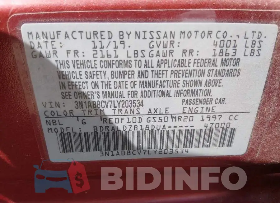 3N1AB8CV7LY203534 Photo# 9