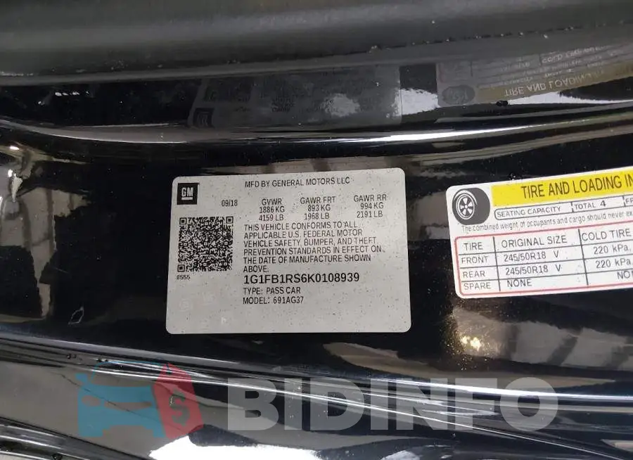 1G1FB1RS6K0108939 Photo# 9