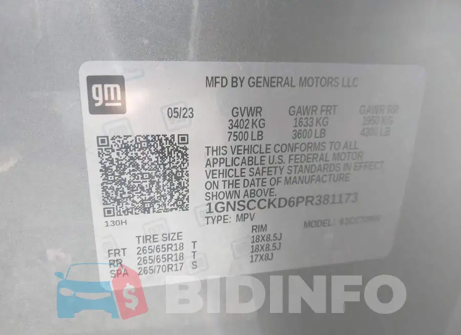 1GNSCCKD6PR381173 Photo# 9