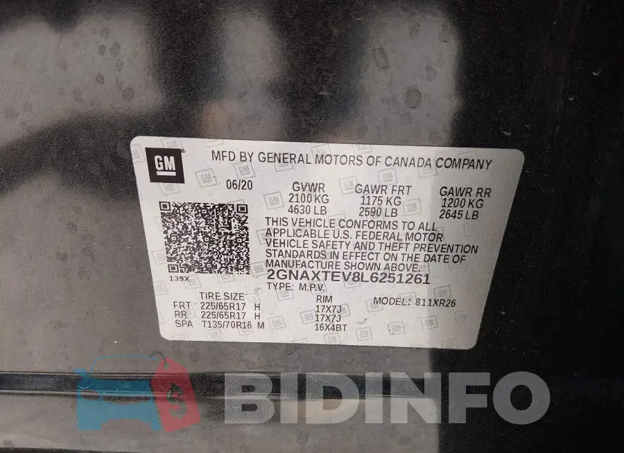 2GNAXTEV8L6251261 Photo# 9